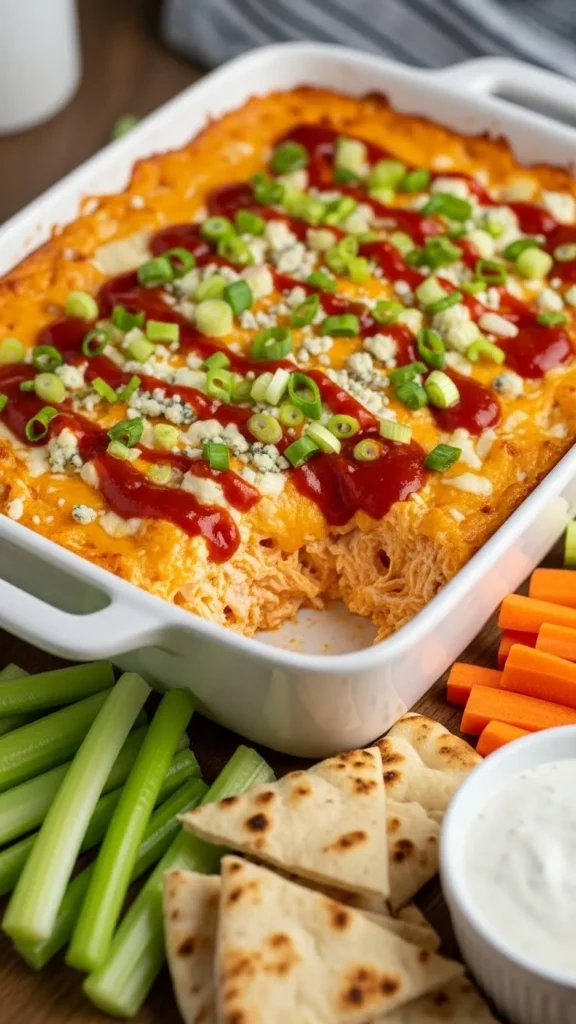 Classic Low Calorie Buffalo Chicken Dip