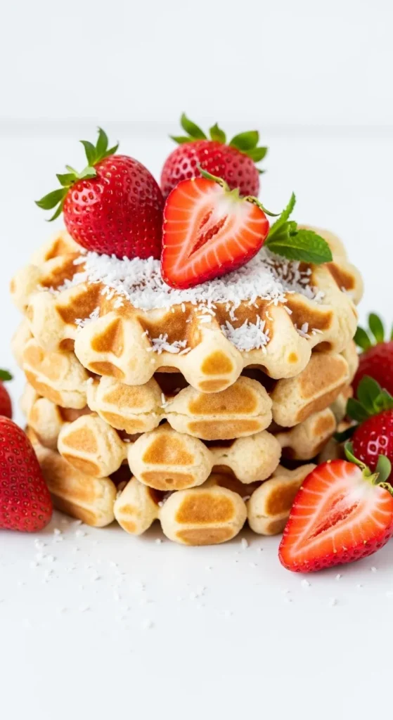Coconut Flour Fiber Rich Waffles