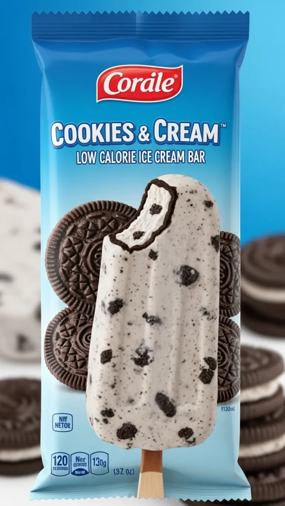Cookies and Cream Low Calorie Ice Cream Bar