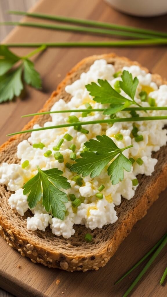 Cottage Cheese & Herb Toast