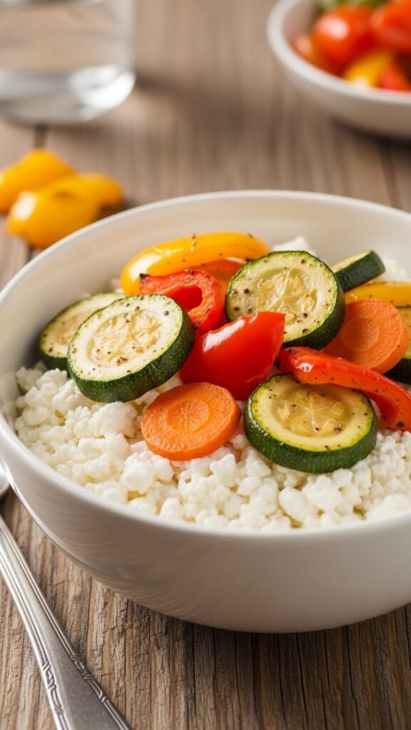 Cottage Cheese & Roasted Veggie Bowl
