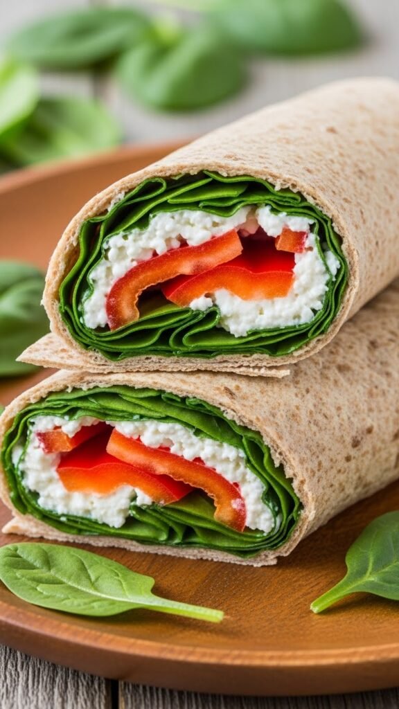 Cottage Cheese & Spinach Wrap