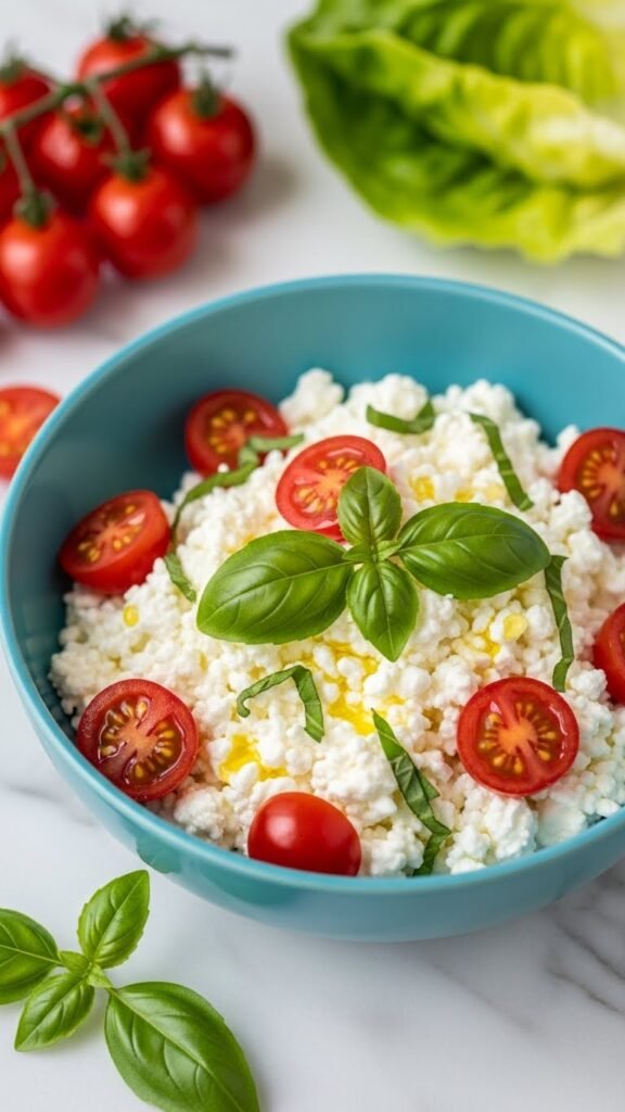 Cottage Cheese & Tomato Basil Salad