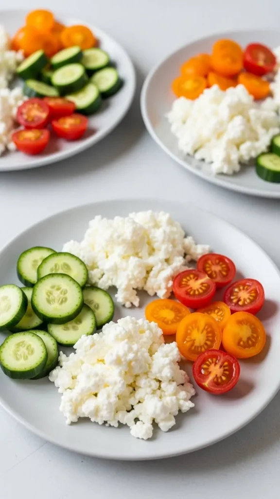 Cottage Cheese & Veggie Protein Plates