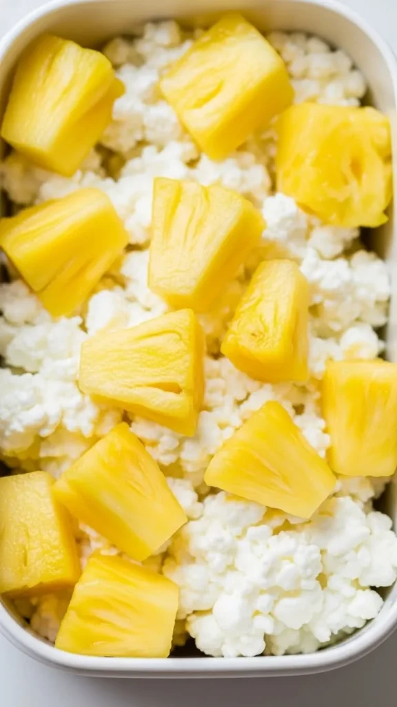 Cottage Cheese with Pineapple Chunks