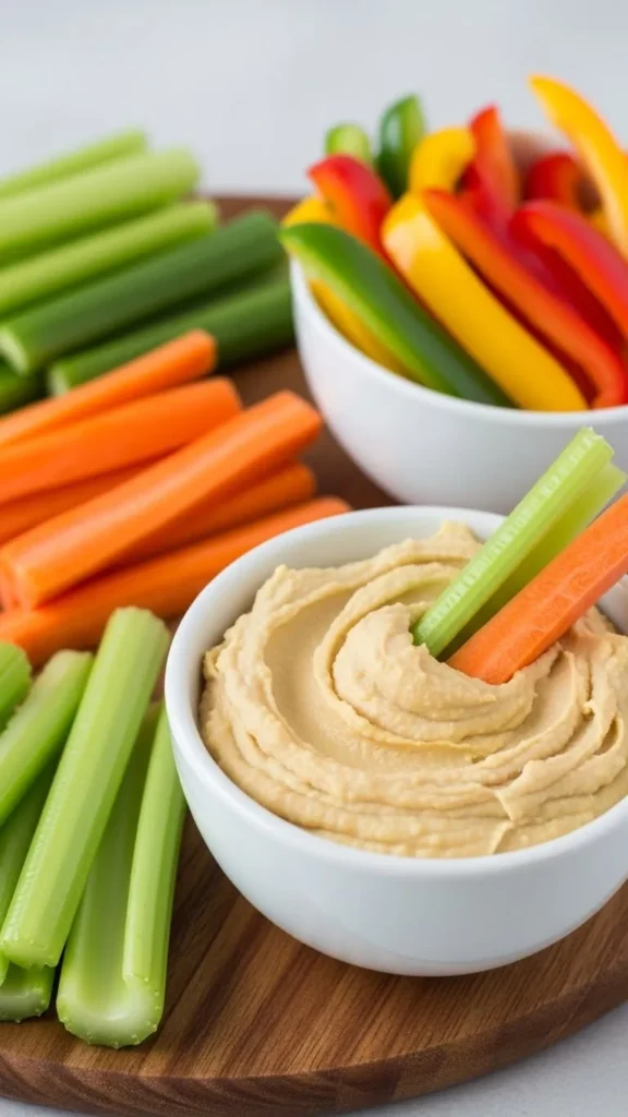 Crunchy Veggie Sticks with Hummus