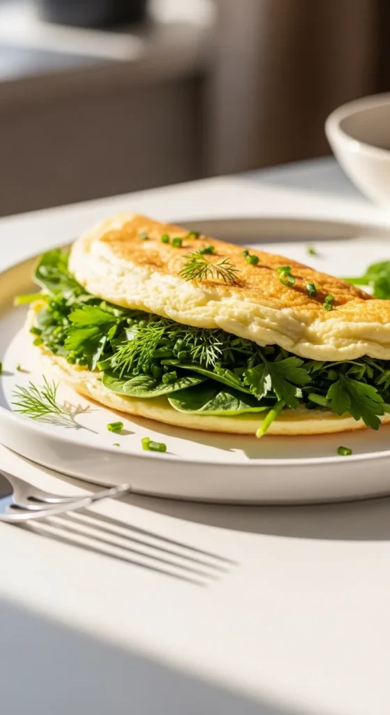 Egg White Spinach Omelet (200 Calories)