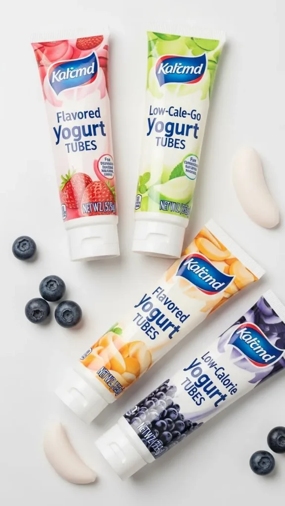 Flavored Low-Calorie Yogurt Tubes: On-the-Go Treat