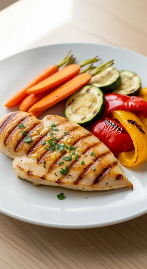 Grilled Lemon Chicken with Roasted Vegetables