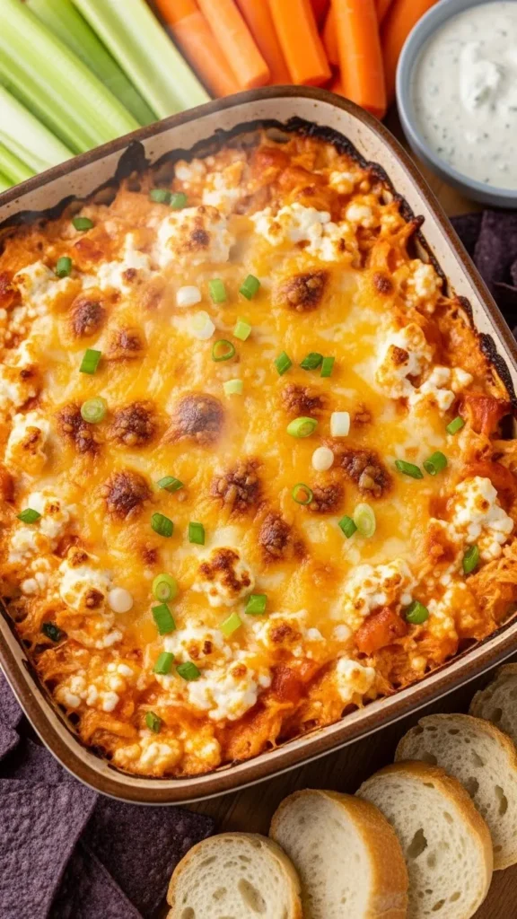 High Protein Buffalo Chicken Dip