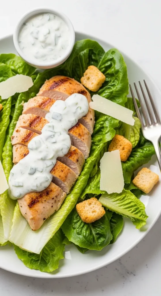 High Protein Chicken Caesar Salad (Light)
