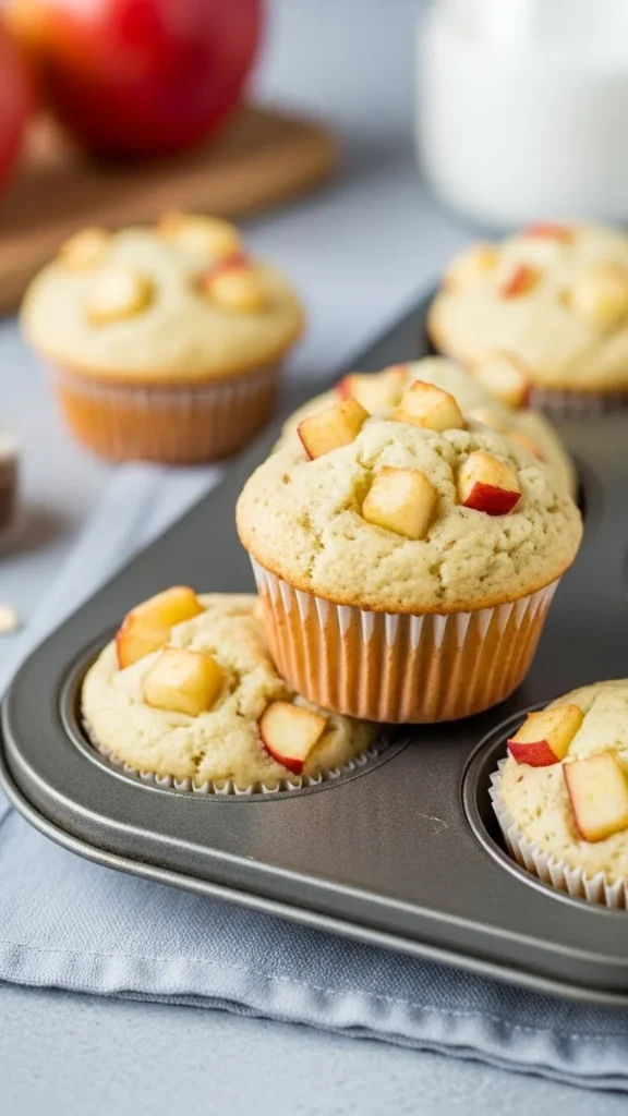 High Protein Greek Yogurt Apple Muffins