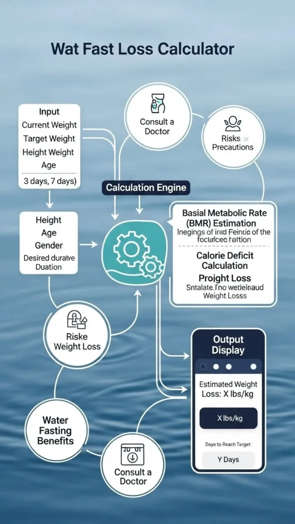 How a Water Fast Weight Loss Calculator Works
