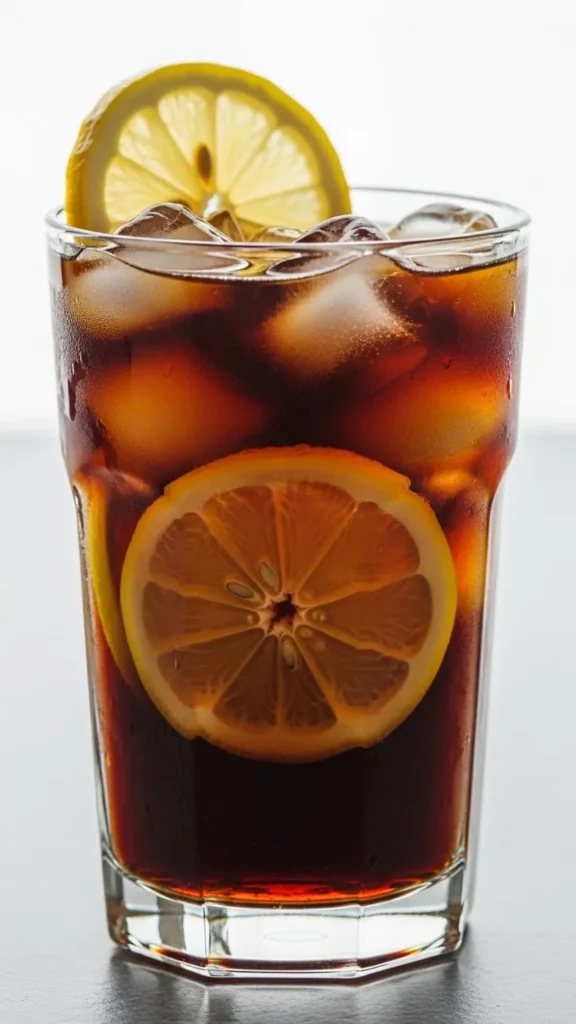 Iced Black Coffee With Lemon