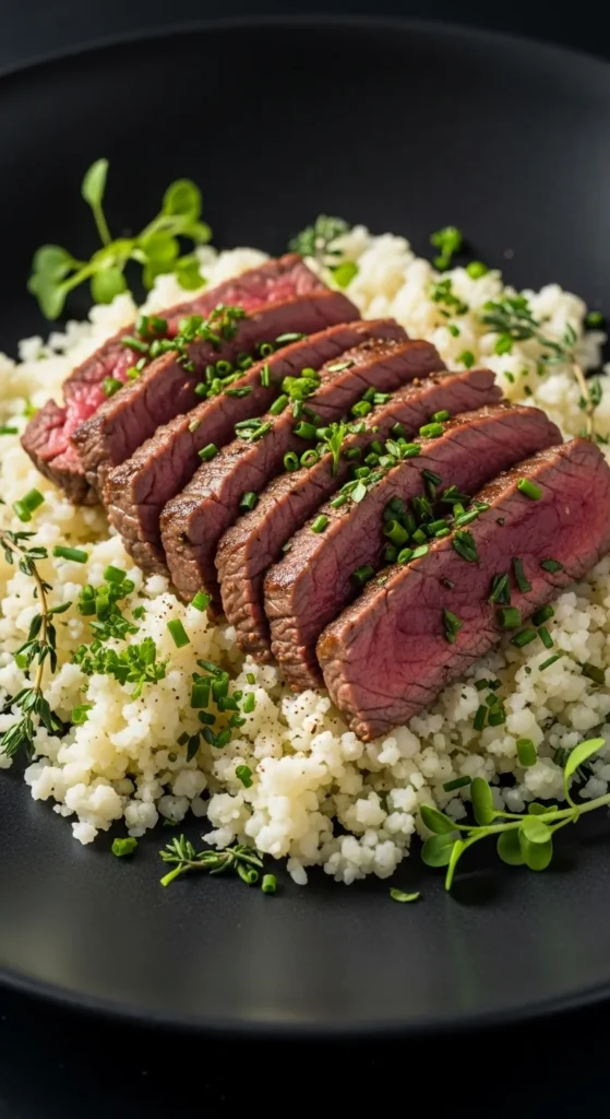 Lean Beef with Cauliflower Rice