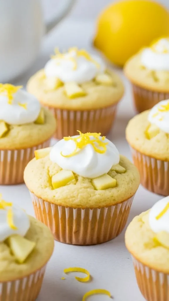Lemon Apple Greek Yogurt Muffins