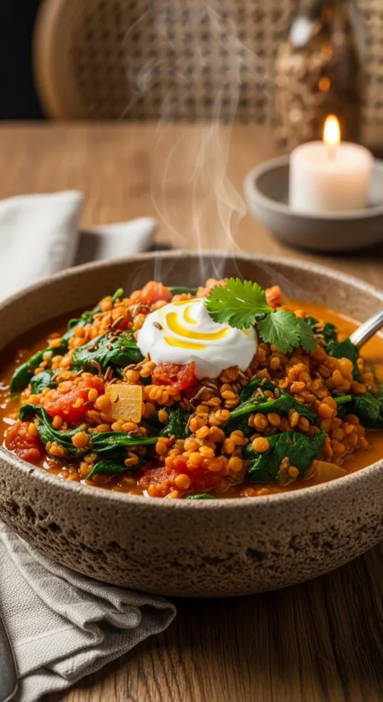 Lentil and Spinach Curry