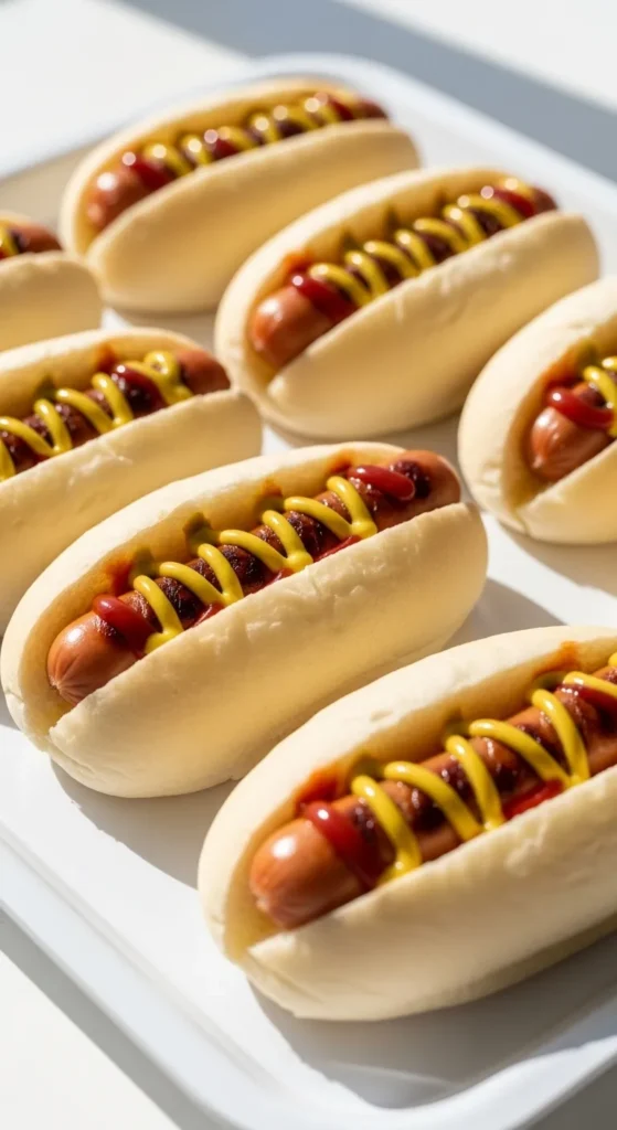 Light White Low Calorie Hot Dog Buns