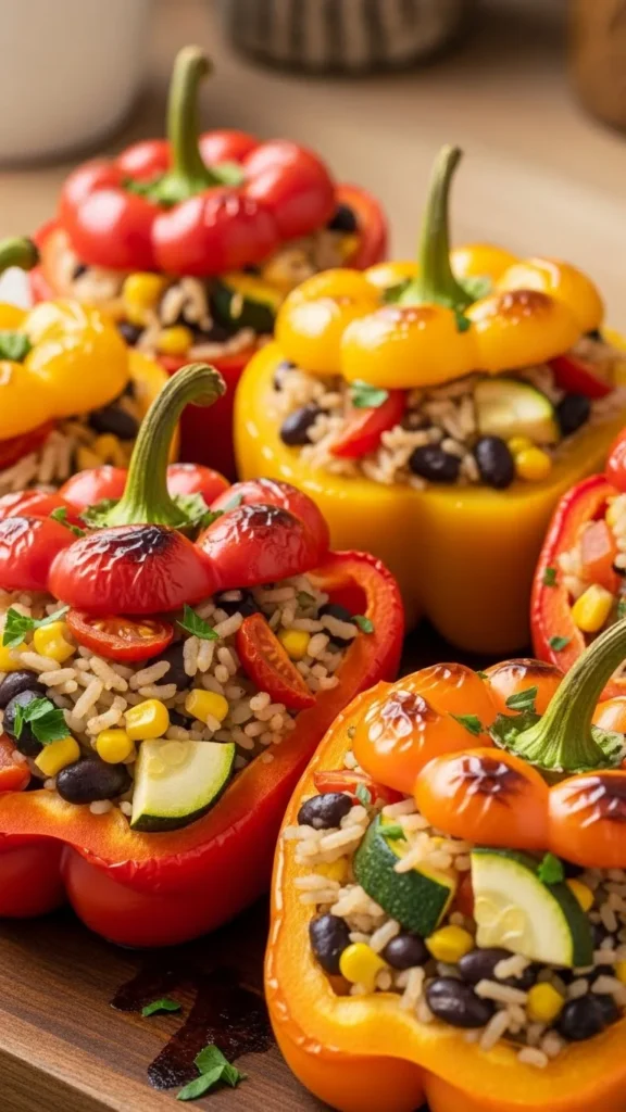 Low Calorie Veggie Stuffed Peppers