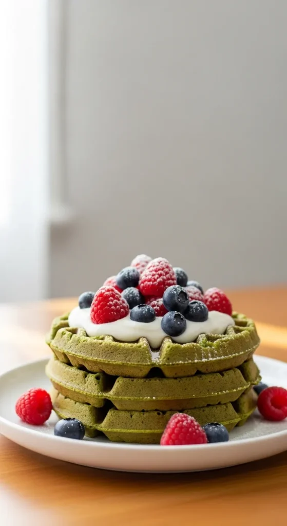 Matcha Green Tea Metabolism Waffles