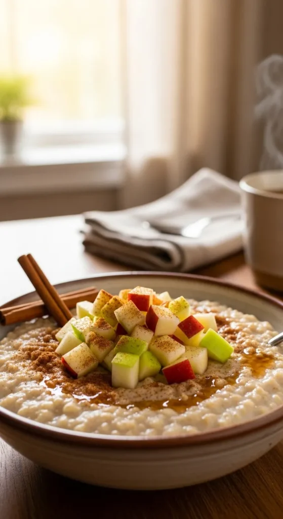 Oatmeal with Cinnamon & Apple (200 Calories)
