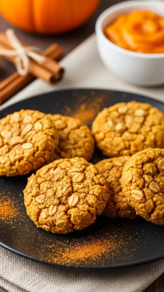 Pumpkin Spice Oatmeal Cookies