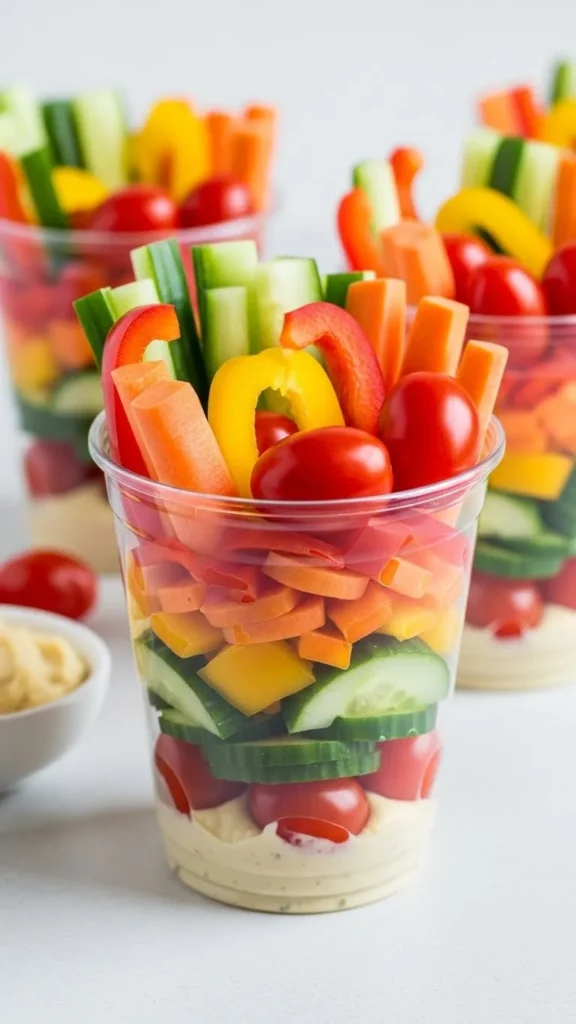 Rainbow Veggie Cups