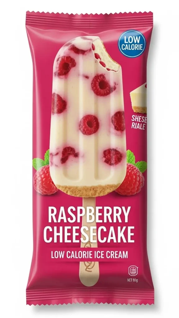 Raspberry Cheesecake Low Calorie Ice Cream Bar
