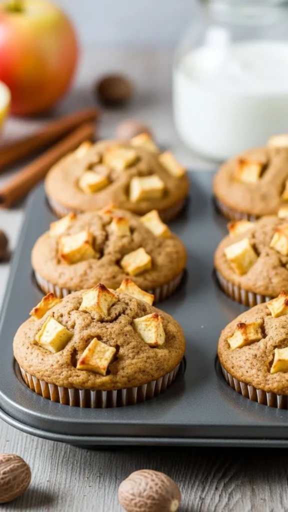 Spiced Apple Greek Yogurt Muffins
