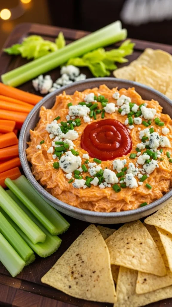 Spicy Extra Hot Buffalo Chicken Dip