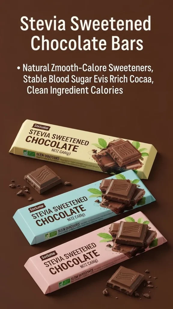 Stevia Sweetened Chocolate Bars