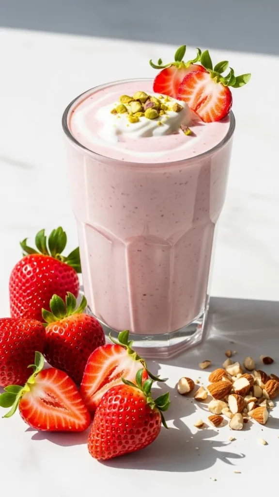 Strawberry Greek Yogurt Protein Shake