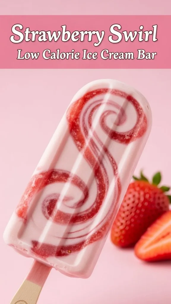 Strawberry Swirl Low Calorie Ice Cream Bar