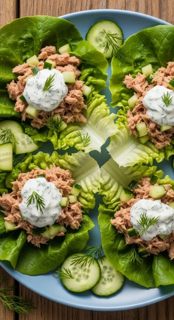 Tuna Lettuce Wraps (200 Calories)