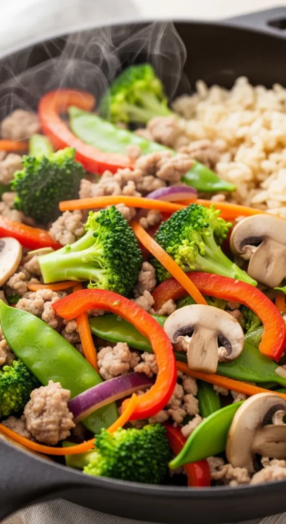 Turkey Stir Fry with Brown Rice