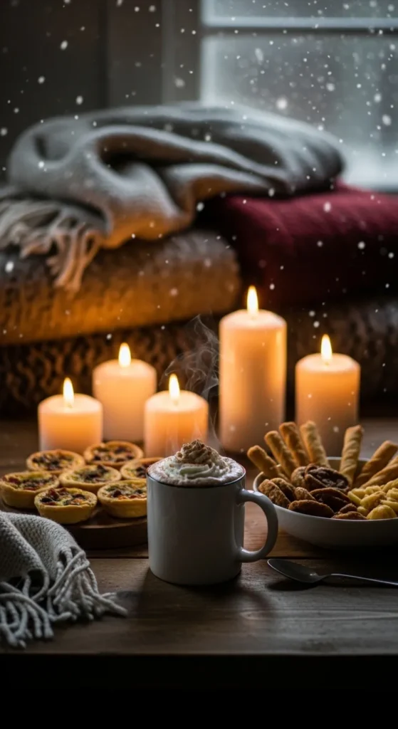 Hot Chocolate and Savory Snacks
