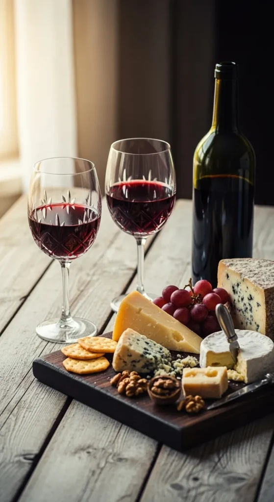 Red Wine and Aged Cheese