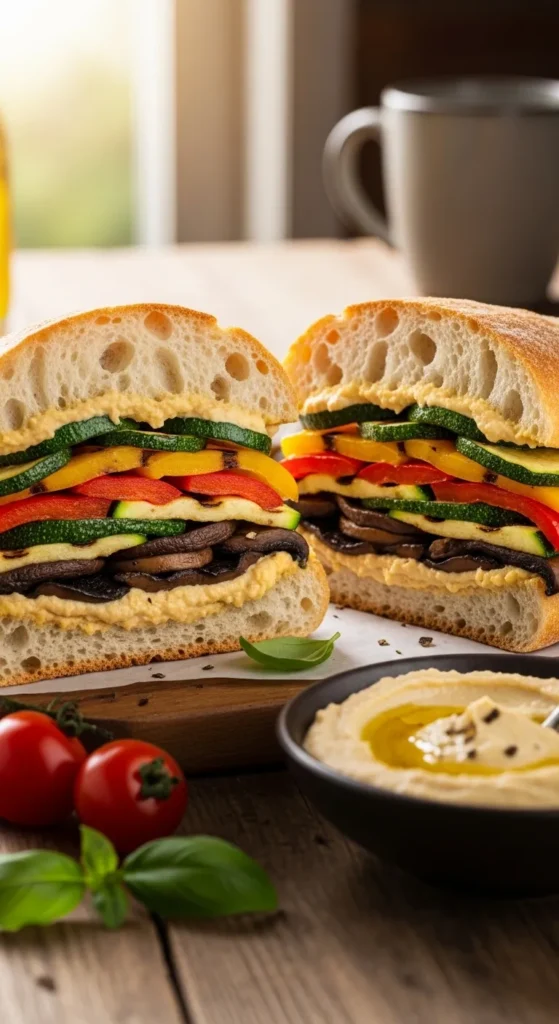 Grilled Veggie & Hummus Power Sandwich