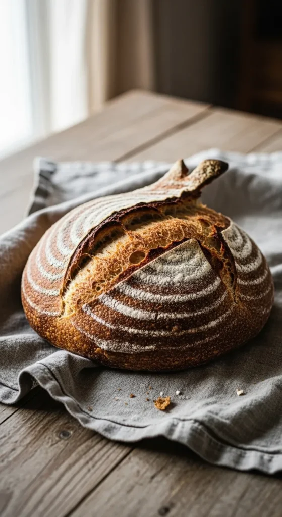 Rustic Sourdough Crusty Bread