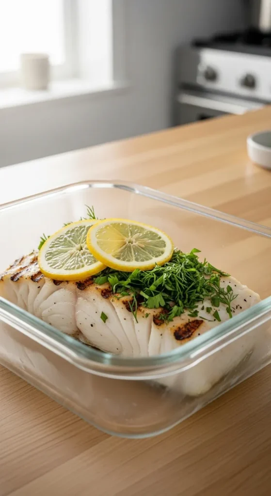 Grilled Cod with Lemon and Herbs
