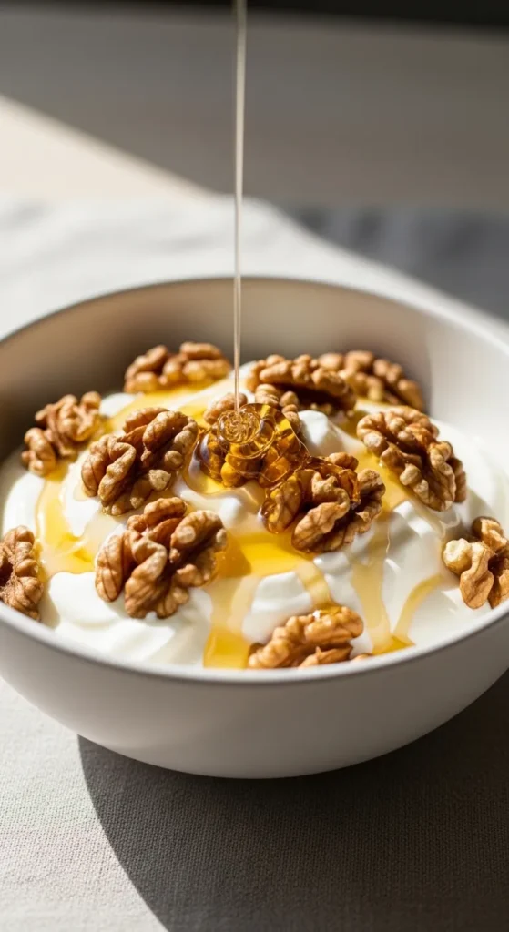 Greek Yogurt with Walnuts and Honey
