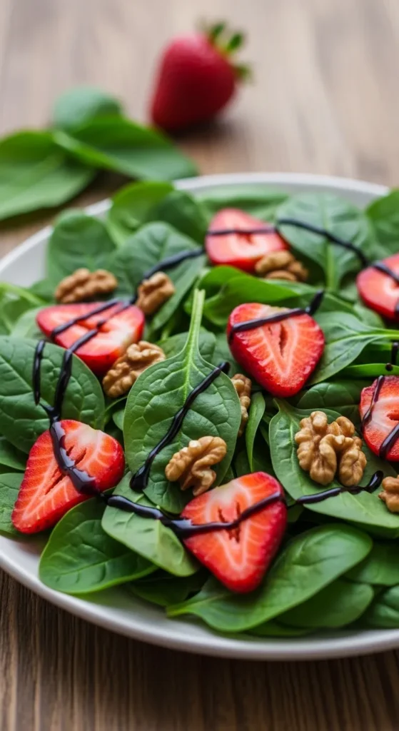 Spinach Strawberry Salad (Sweet Meets Smart)