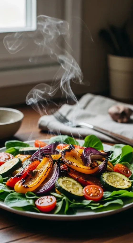 Roasted Vegetable Side Salad (Warm, Flavor Packed, and Cozy)