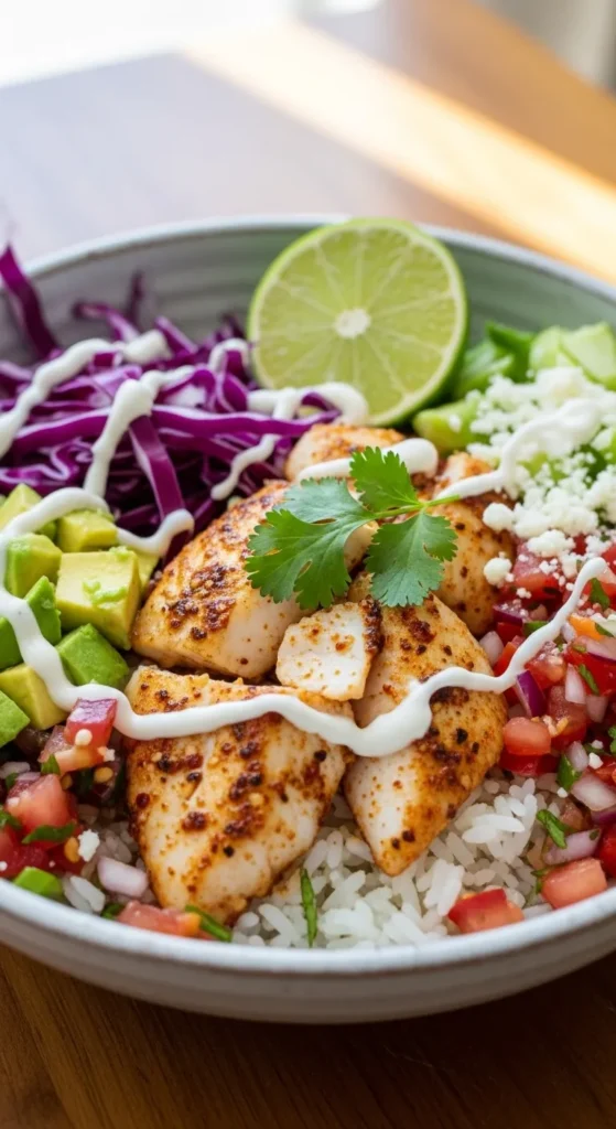 White Fish Taco Bowls