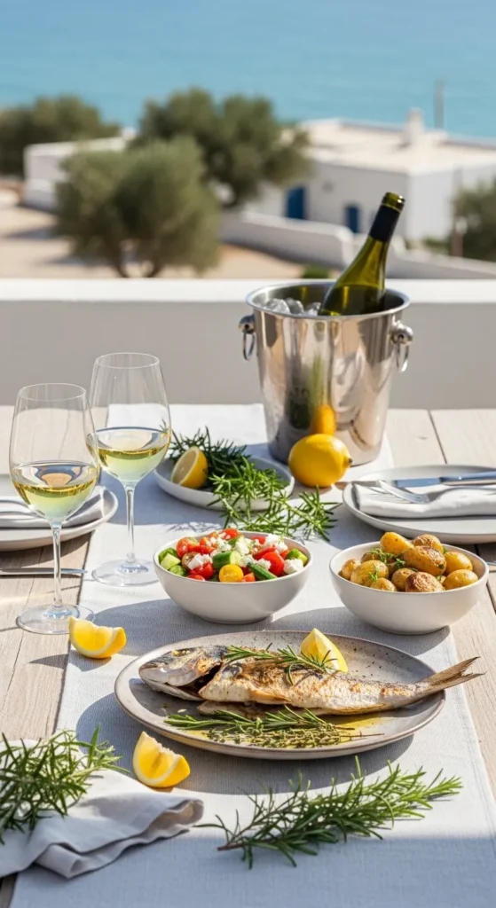 White Wine and Grilled Fish