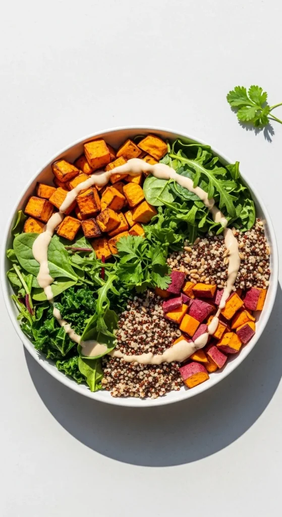 Rainbow Buddha Bowl with Tahini Drizzle