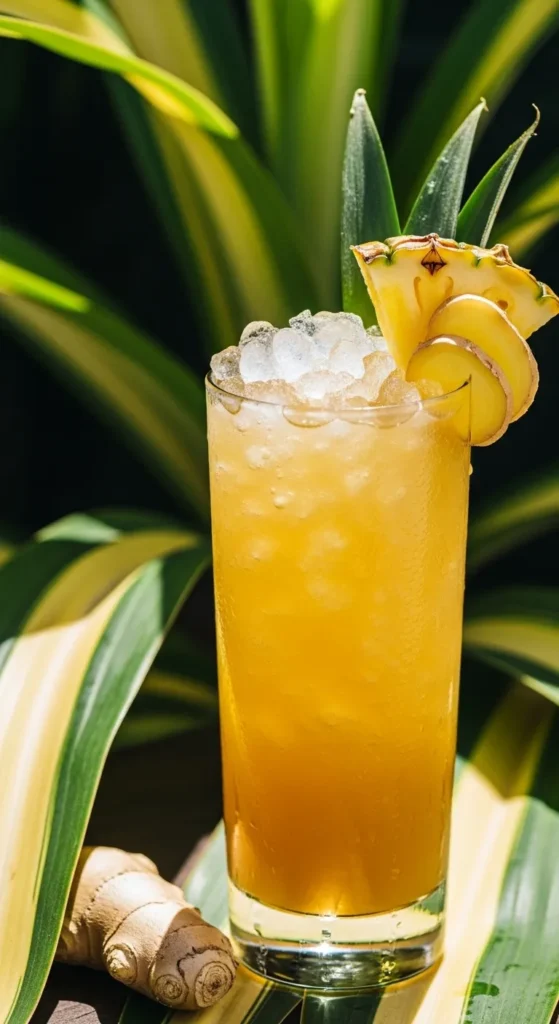 Pineapple Ginger Cooler (Sweet Meets Spicy)