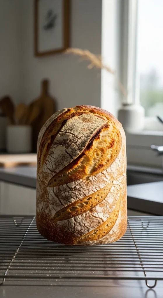 Overnight Fermented Crusty Bread