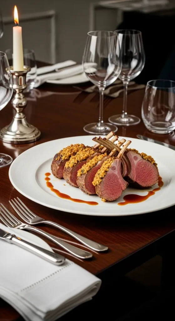 Rack of Lamb with Garlic Herb Crust