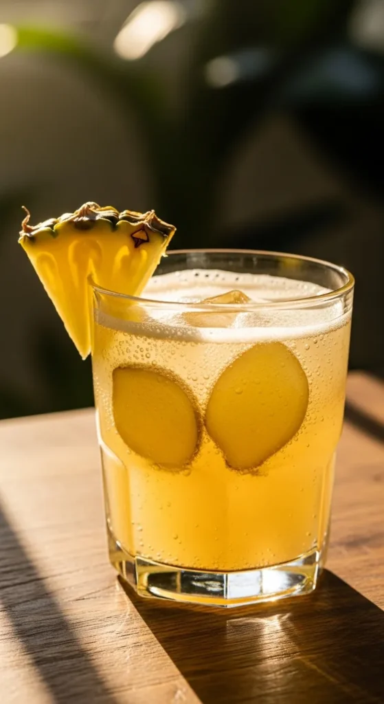 Pineapple Ginger Fizz (Sweet Meets Spicy)